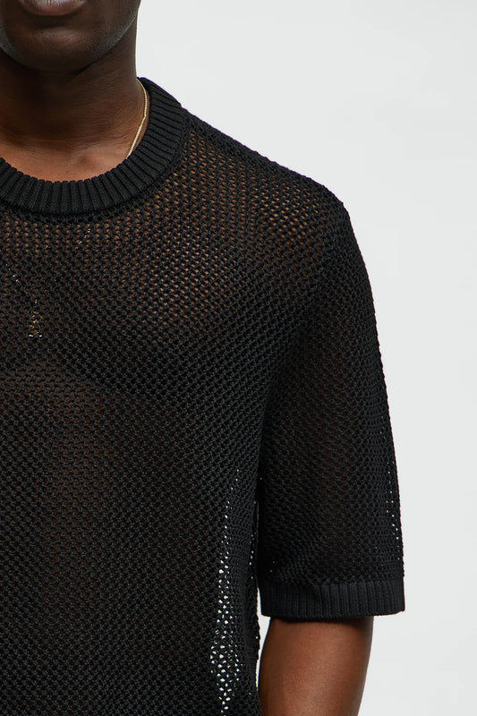 Unlimited PTO Open Knit Crewneck Tee